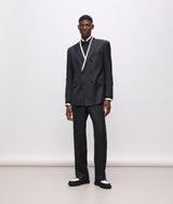 KL Studio contrast piping blazer