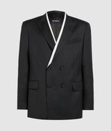 KL Studio contrast piping blazer