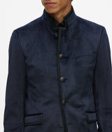 Velvet high-stand collar jacket