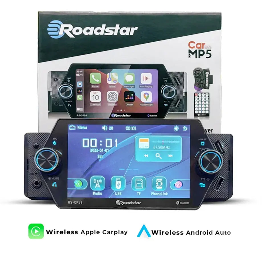 Roadstar 5.25 Inch Single Din Media Player +FREE Number Plate Camera