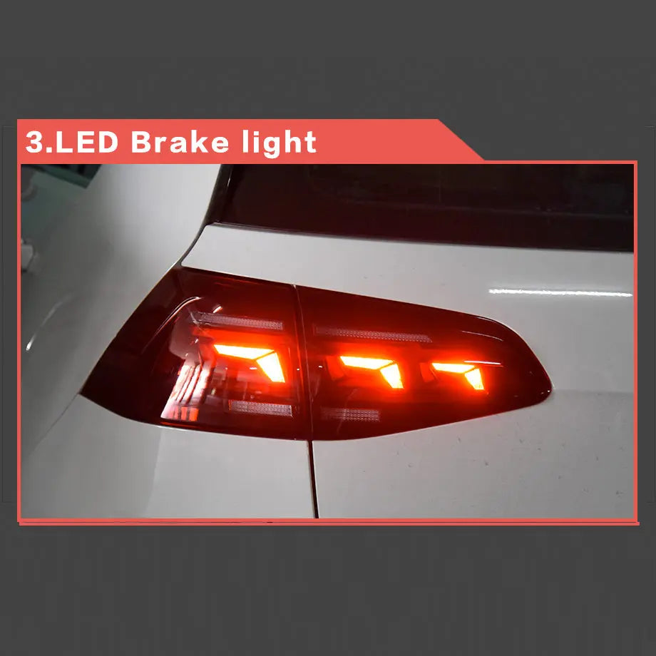 Suitable To Fit - VW Golf 7 / 7.5 IQ Style Smoked Red LED Sequential Taillights