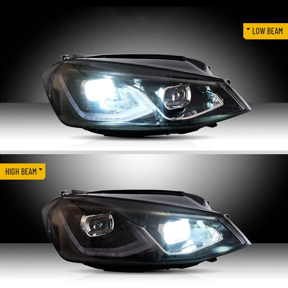 Suitable To Fit - VW Golf 7 LED Projector Headlight - Golf 8 Style