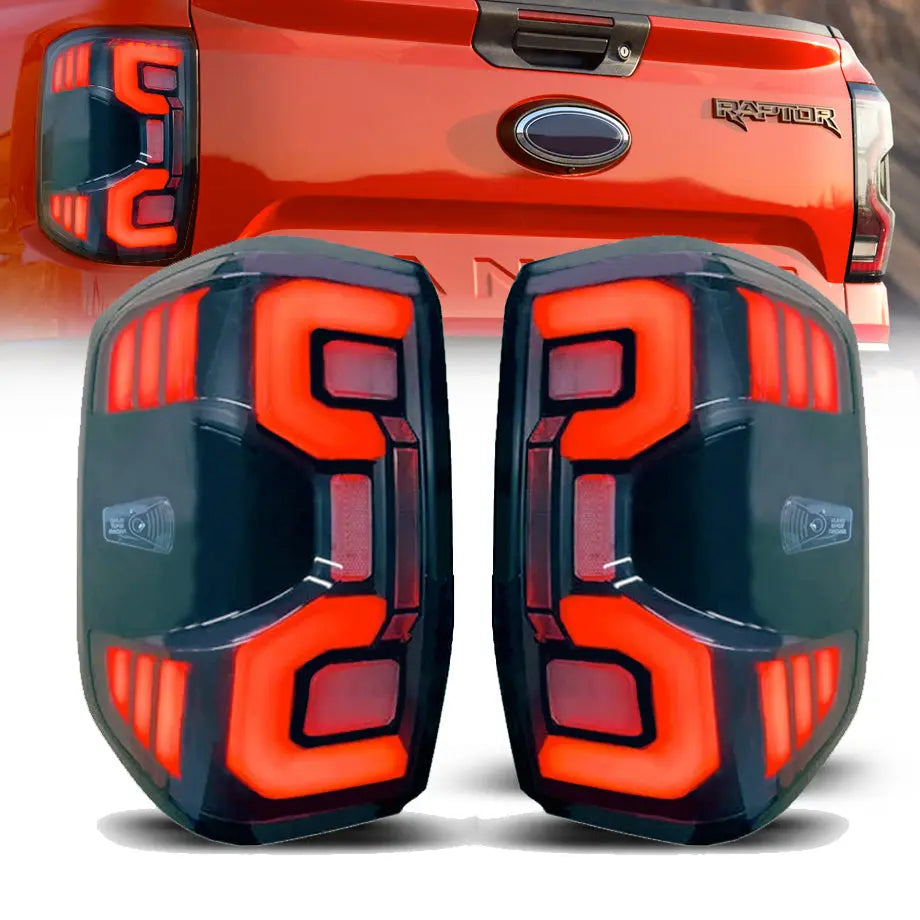 Suitable To Fit - Ranger Next Gen (22-On) Smoked Black 3D Bar Style LED Tailights