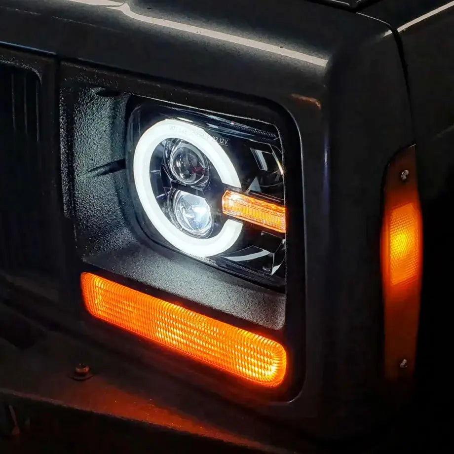 Universal 7 Inch Bronco Style LED Projector Square Headlights