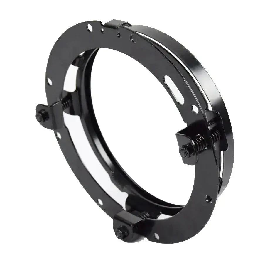 Universal 7 Inch Jeep Style Dynamic Start Up DRL LED Projector Headlight Plus Mounting Bracket (4-Piece)