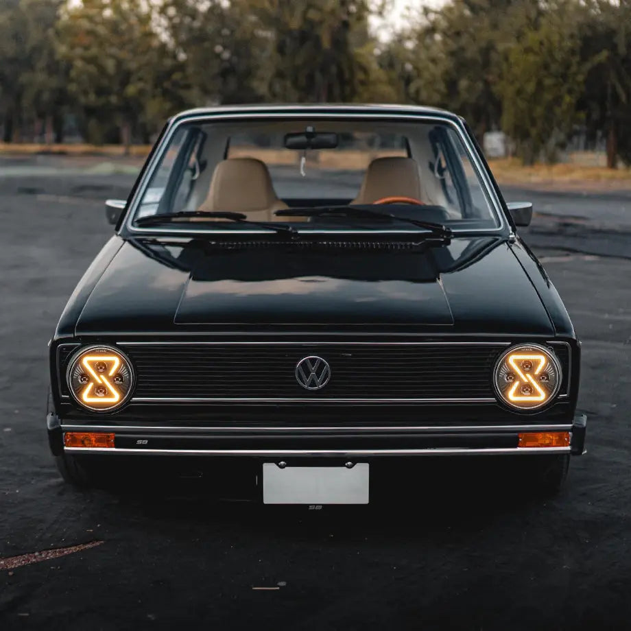 Universal  7 Inch Jeep Style Dynamic Start Up DRL LED Projector Headlight - New Design