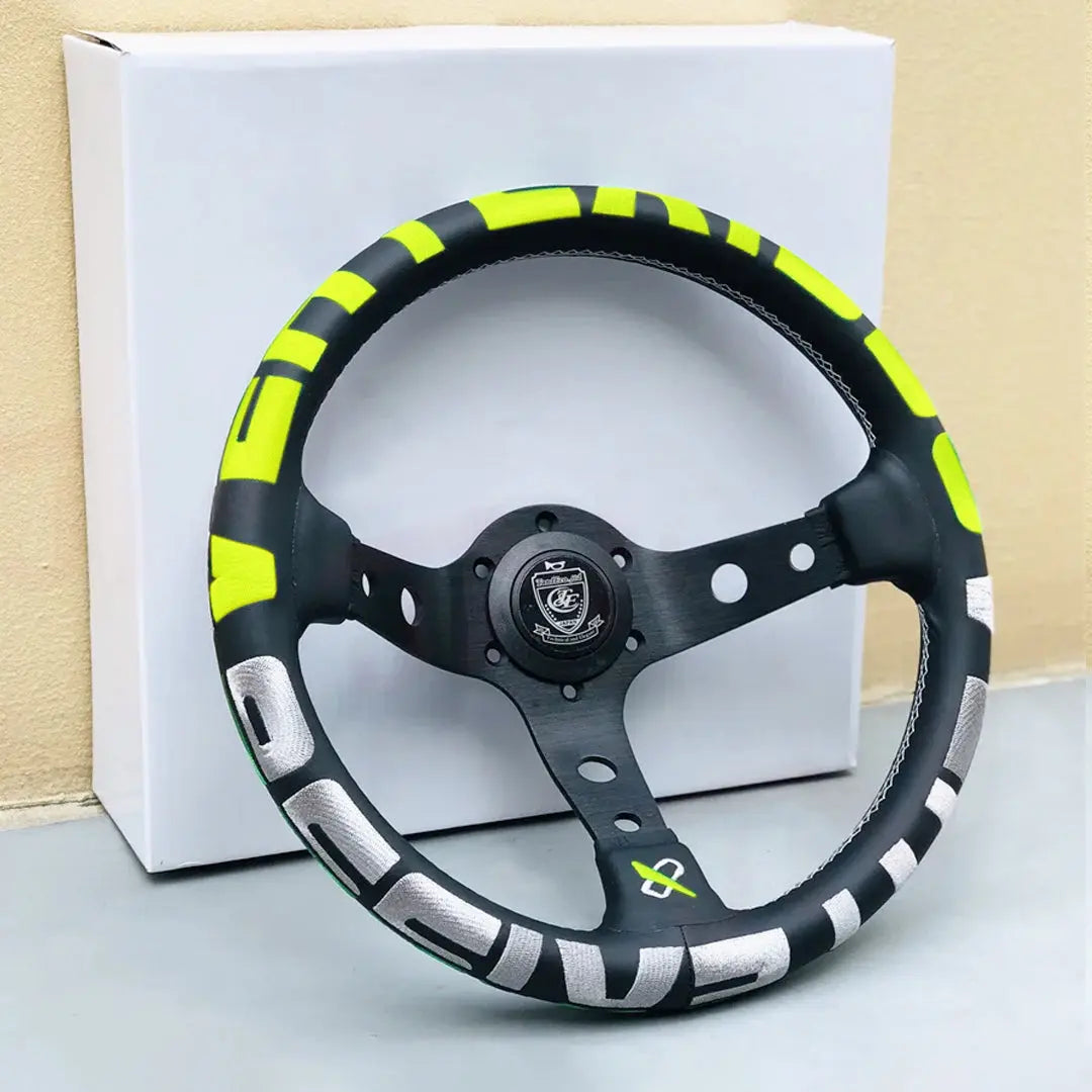 Universal JDM Aluminium Vertex Drift Style Sports Steering Wheel (320mm)