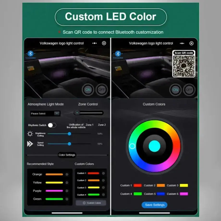 VW RGB App Controlled Rear Emblem Reverse Camera Kit - Suitable To Fit - VW Polo 8 AW