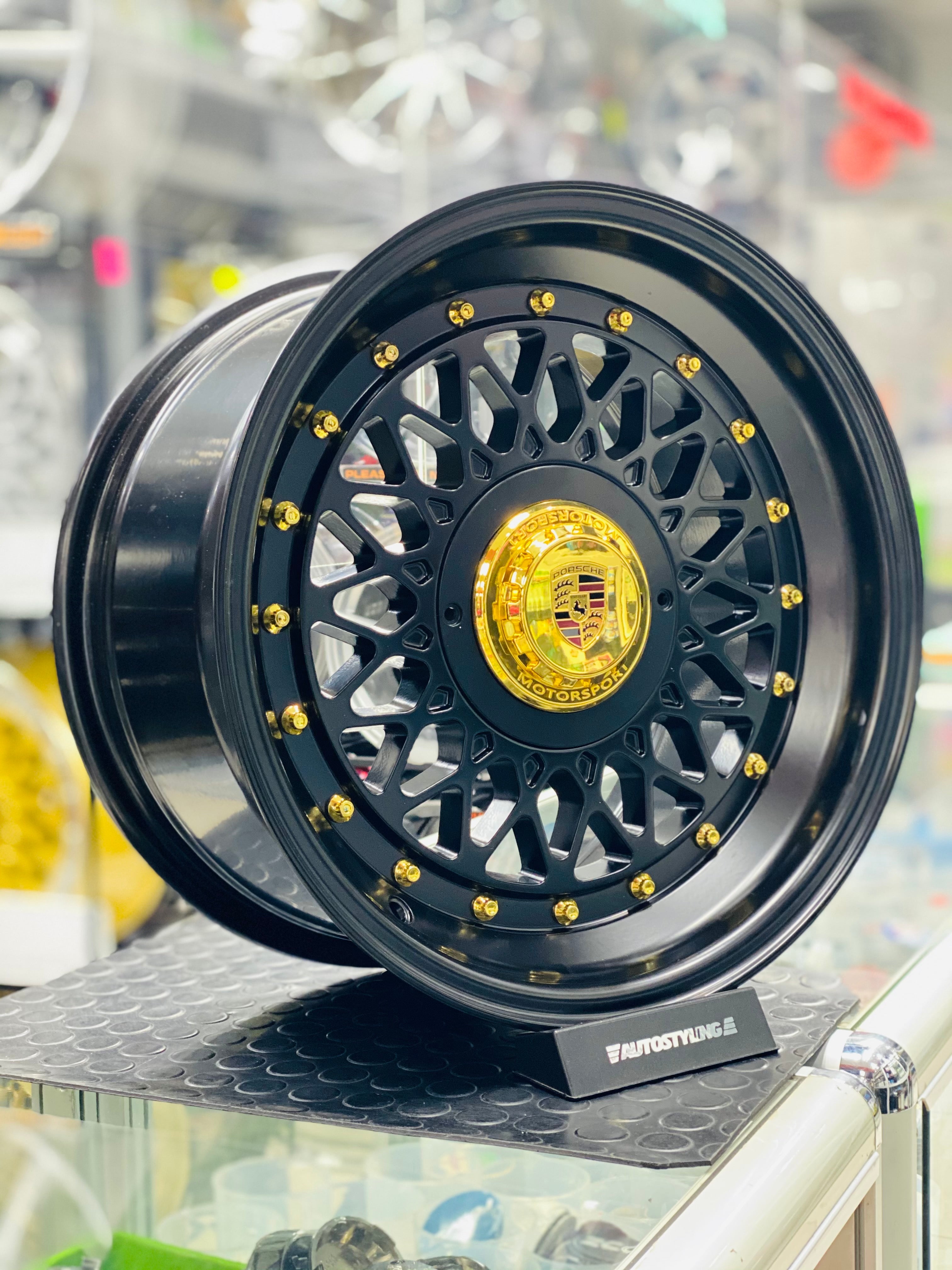 15” AS-P/MESH 4/100 4/114 FULL BLACK