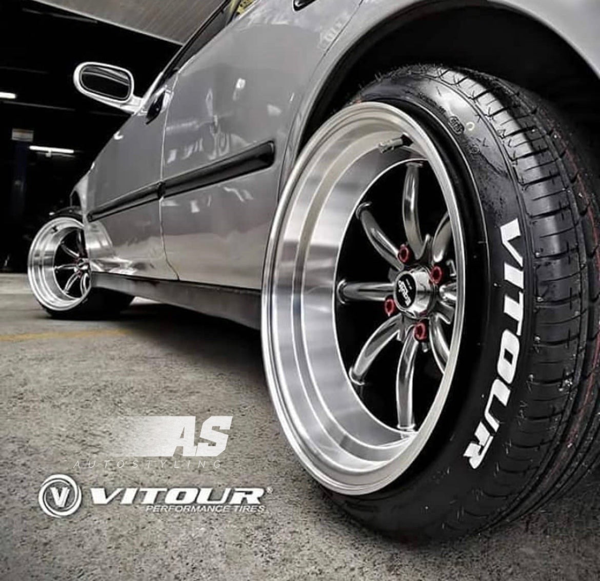 195/50/15 VITOUR WHITE LETTERS