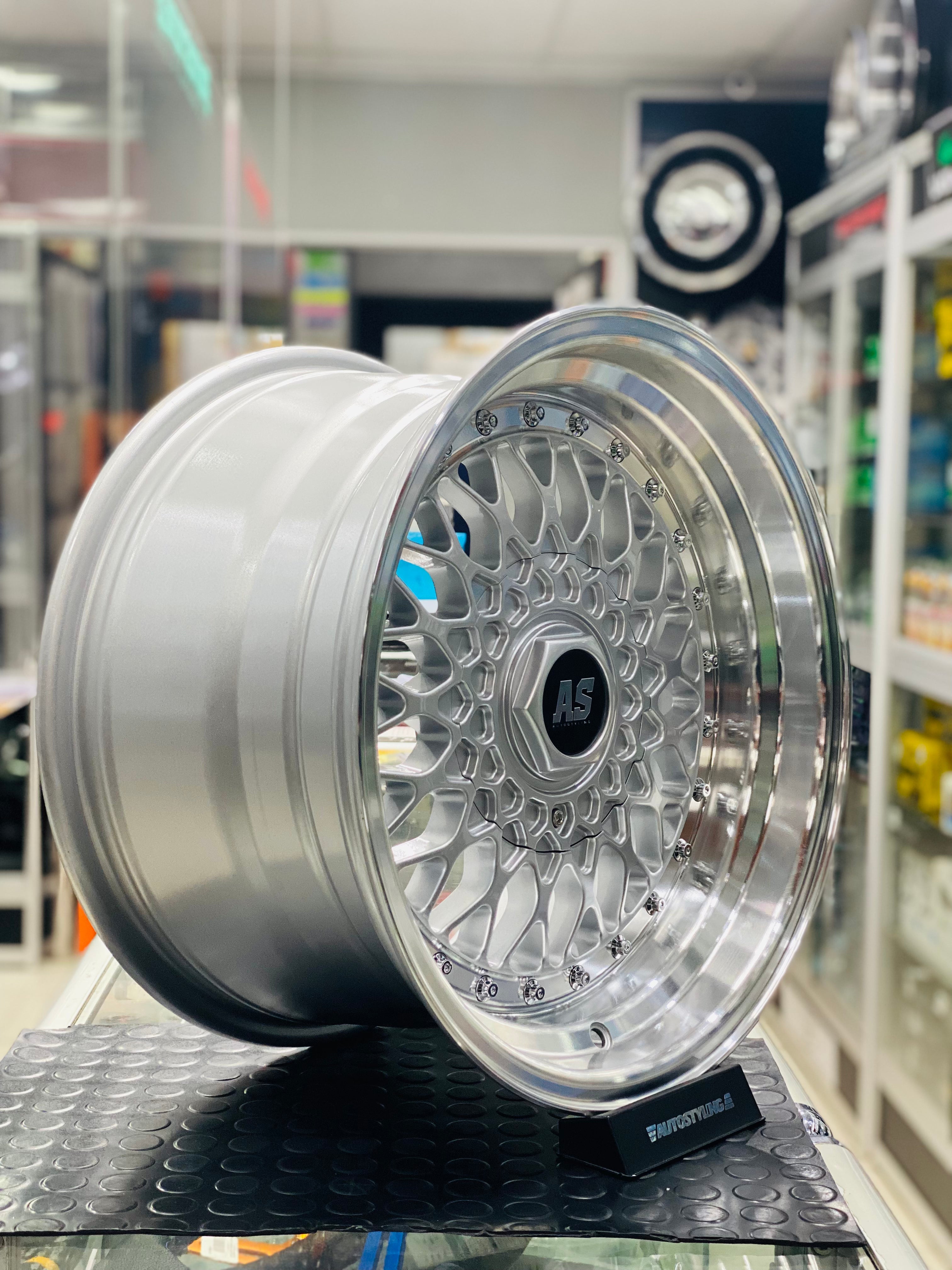 16” AS-MESH 8/9j 4/100 & 5/100 multi hole  SILVER